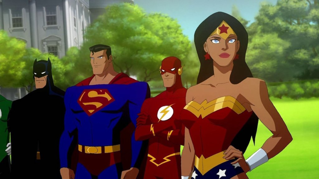 Batman, Superman, Flash and Wonder Woman in Justice League: Crisis on Two Earths (2010)