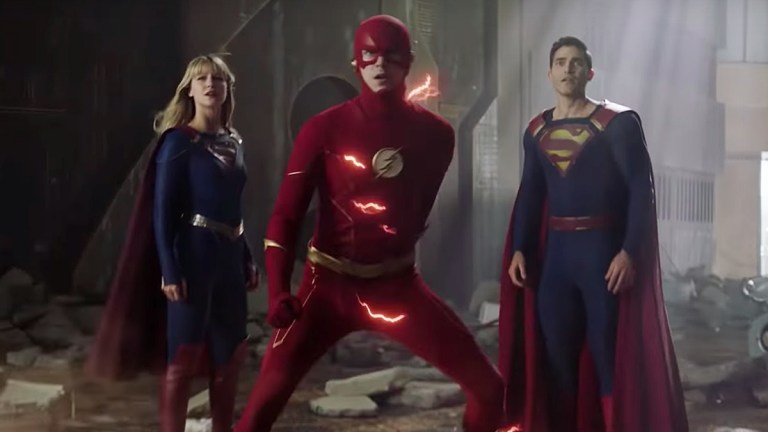 Melissa Benoist, Grant Gustin and Tyler Hoechlin on The CW's Crisis on Infinite Earths