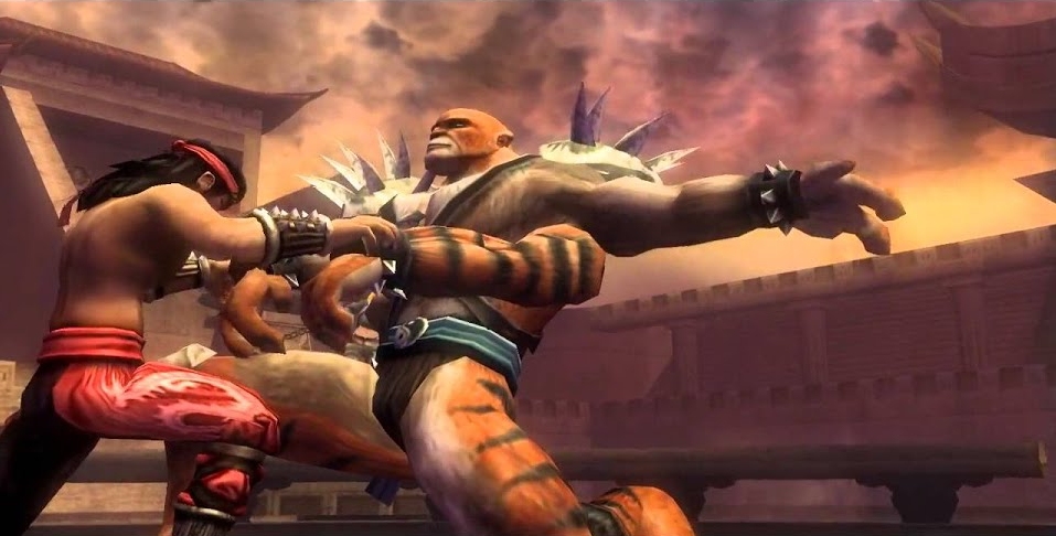 Mortal Kombat Shaolin Monks  Scorpion's Spear Slice Fatality 