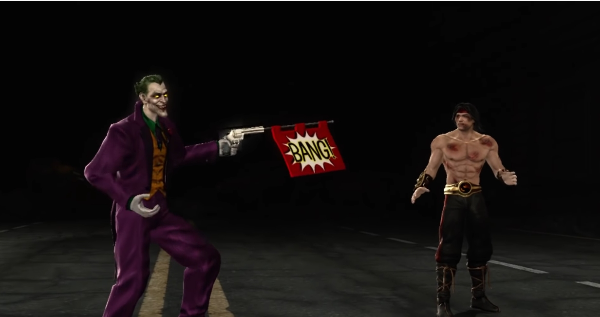 Joker's Fatality from Mortal Kombat vs. DC Universe