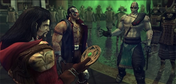 Shang Tsung, Kano, and Quan Chi in Mortal Kombat: Deadly Alliance