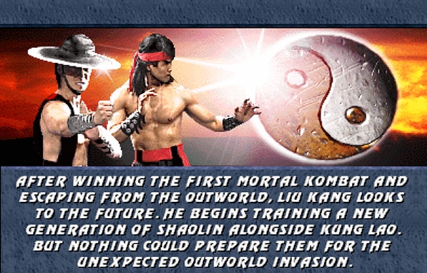 Kung Lao and Liu Kang in Mortal Kombat 3