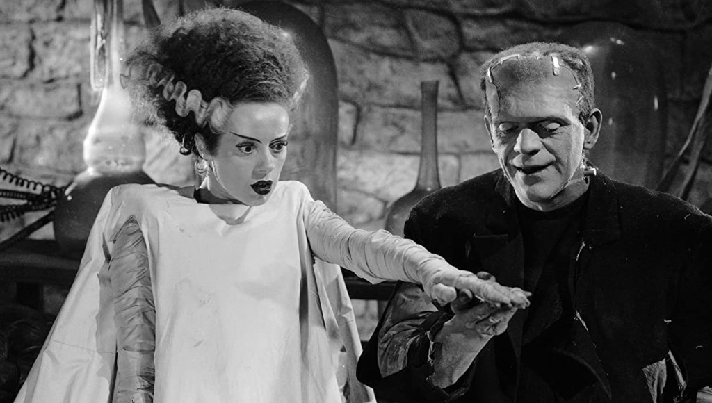 Elsa Lanchester and Boris Karloff in Bride of Frankenstein