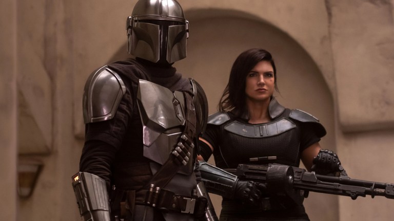 Pedro Pascal and Gina Carano on The Mandalorian