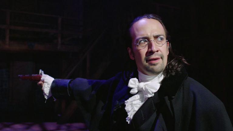 Lin-Manuel Miranda as Alexander Hamilton in Burr-Hamilton Duel