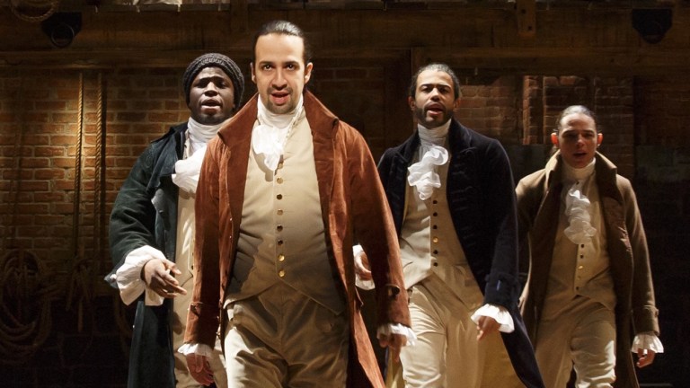 Lin-Manuel Miranda and Daveed Diggs in Hamilton