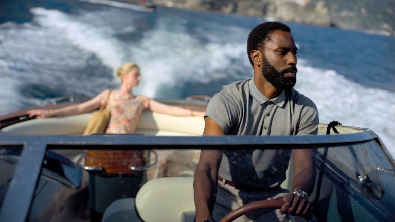 John David Washington and Elizabeth Debicki in Christopher Nolan's Tenet