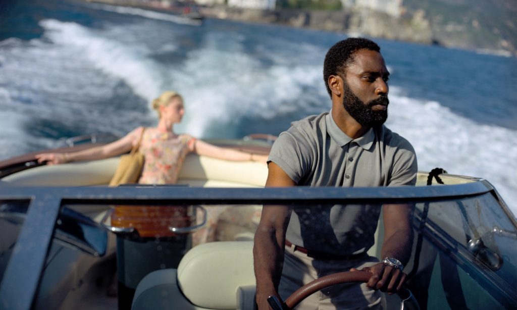 John David Washington and Elizabeth Debicki in Christopher Nolan's Tenet