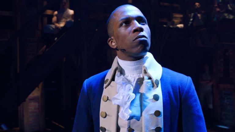 Leslie Odom Jr as Aaron Burr in Hamilton