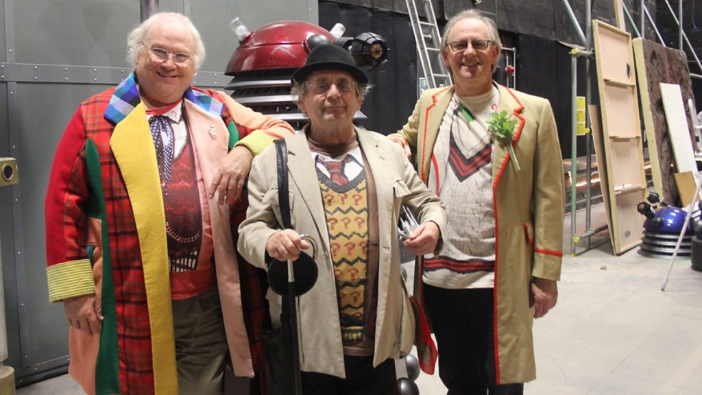 Colin Baker, Sylvester McCoy, Peter Davison in The Five(ish) Doctors
