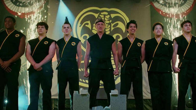 William Zabka and the Cobra Kai cast