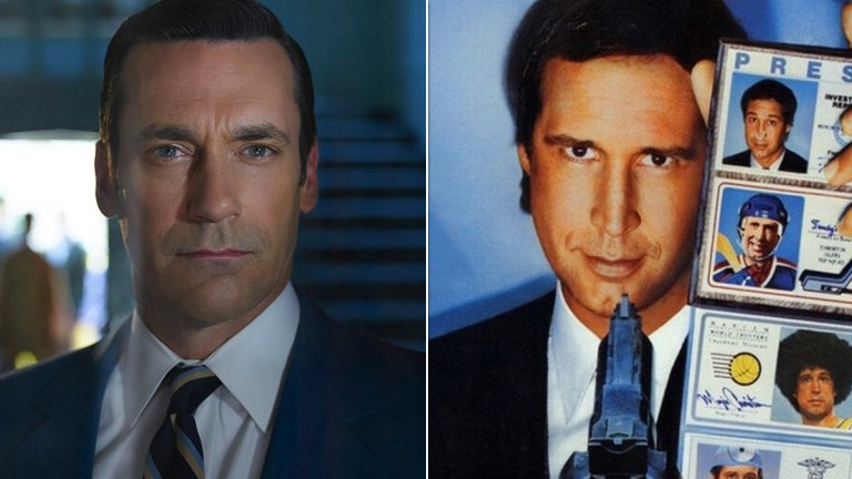 Jon Hamm on Mad Men, Chevy Chase in Fletch