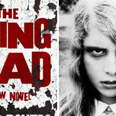 A Screenshot From The Night of the Living Dead and the Cover for The Living Dead Novel