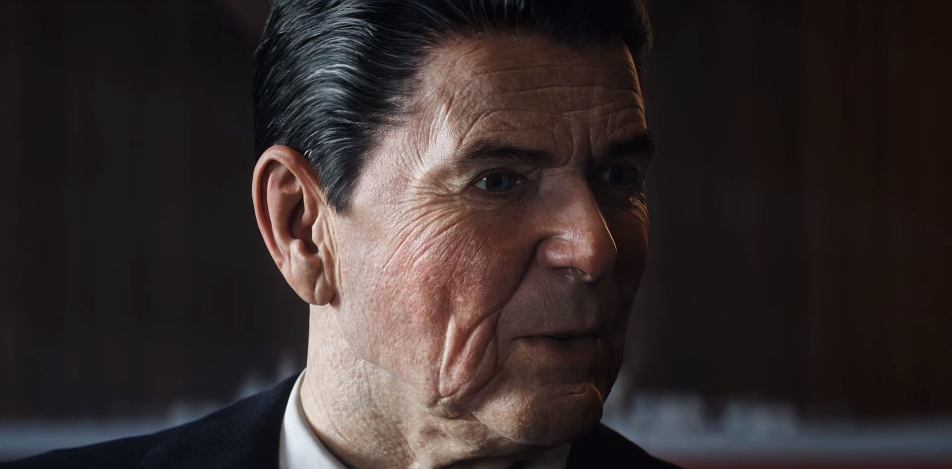 Call Of Duty Black Ops Cold War S Cgi Ronald Reagan Will Haunt Your Dreams Den Of Geek