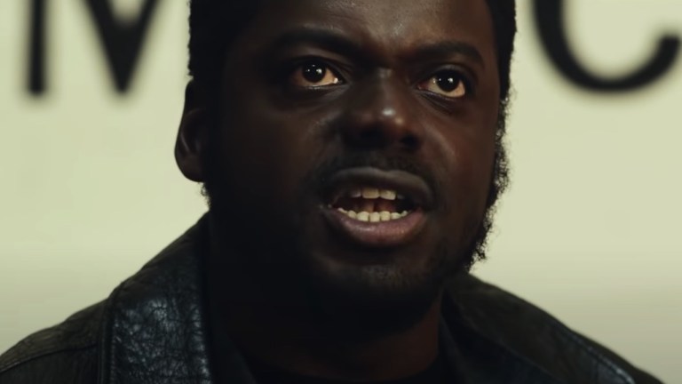 Daniel Kaluuya as Fred Hampton giving a speech in Judas and the Black Messiah