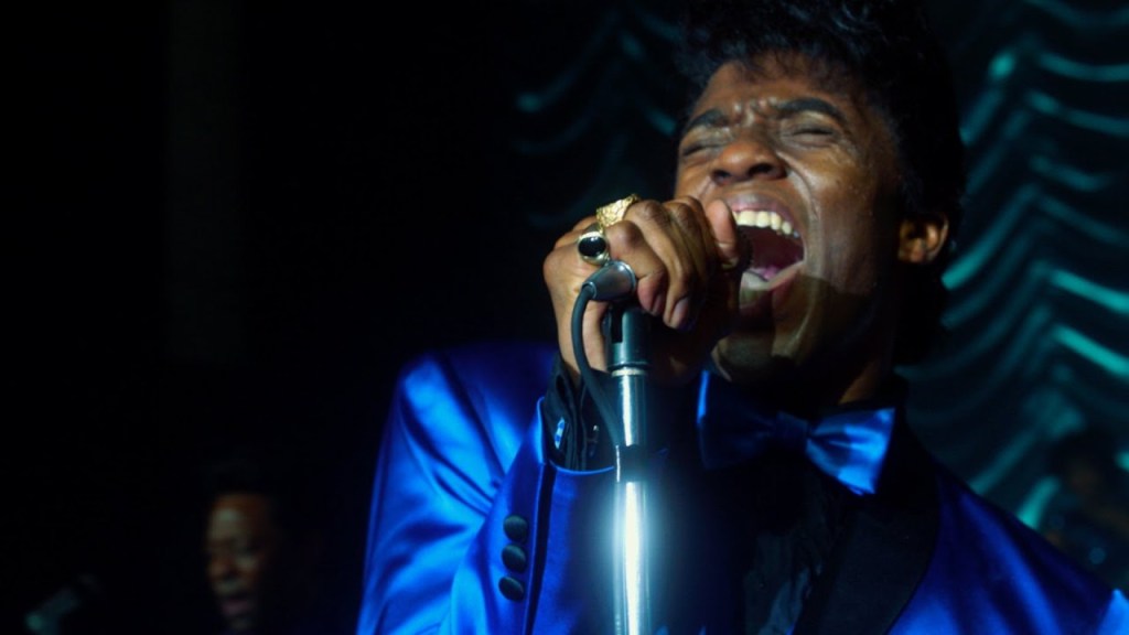 Chadwick Boseman as James Brown in Get On Up