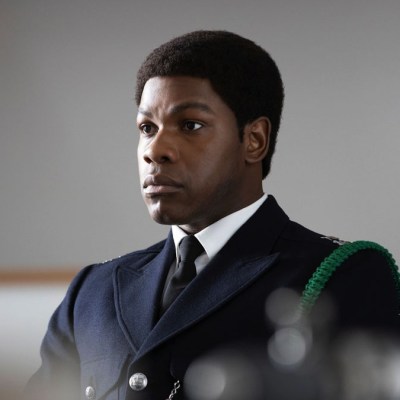 John Boyega in Steve McQueen Red White and Blue