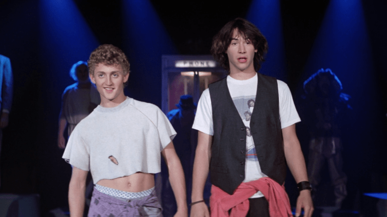 Bill and Ted being excellent in 1989 movie