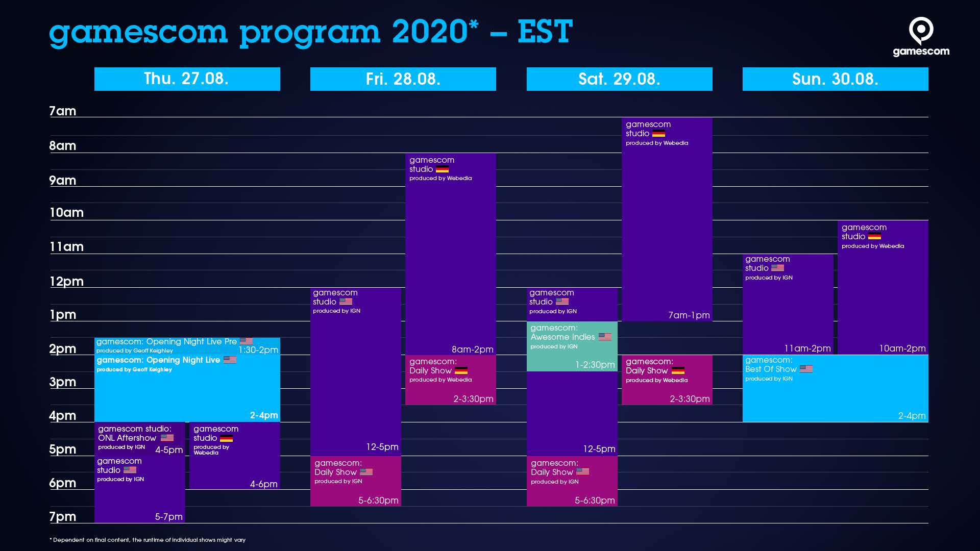 Gamescom 2020: Schedule, Date, Games, Opening Night Live, and How to