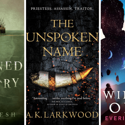 The Covers For Drowned Country, The Unspoken Name, and Winter's Orbit