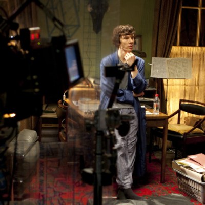 Benedict Cumberbatch & Paul McGuigan on the Set of Sherlock