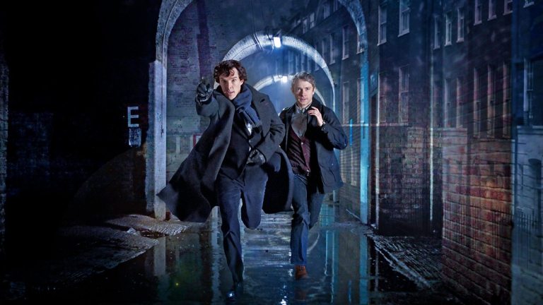 Benedict Cumberbatch and Martin Freeman in Sherlock