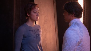 The 100 Season 7 Episode 12 The stranger Bellamy and Echo on Bardo