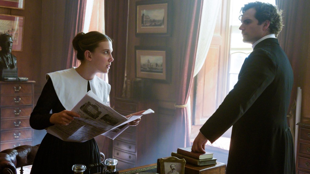 Enola Holmes Millie Bobby Brown and Henry Cavill