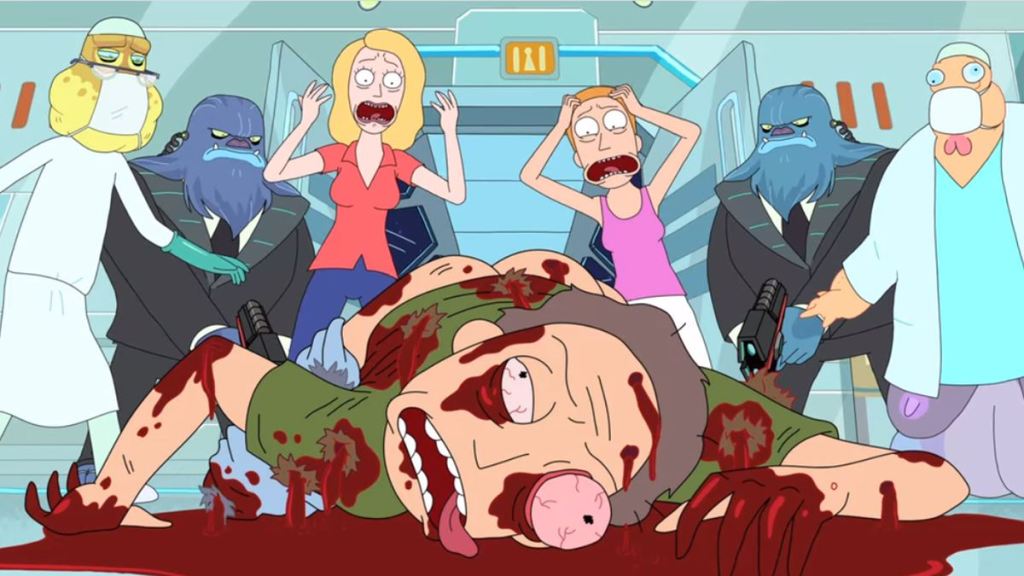 Rick and Morty's most gruesome deaths - Jerry violently shot to death