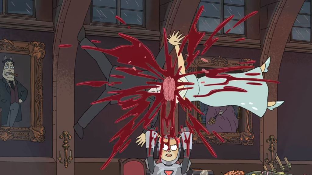 Rick and Morty's most gruesome deaths - two people having their heads slammed together