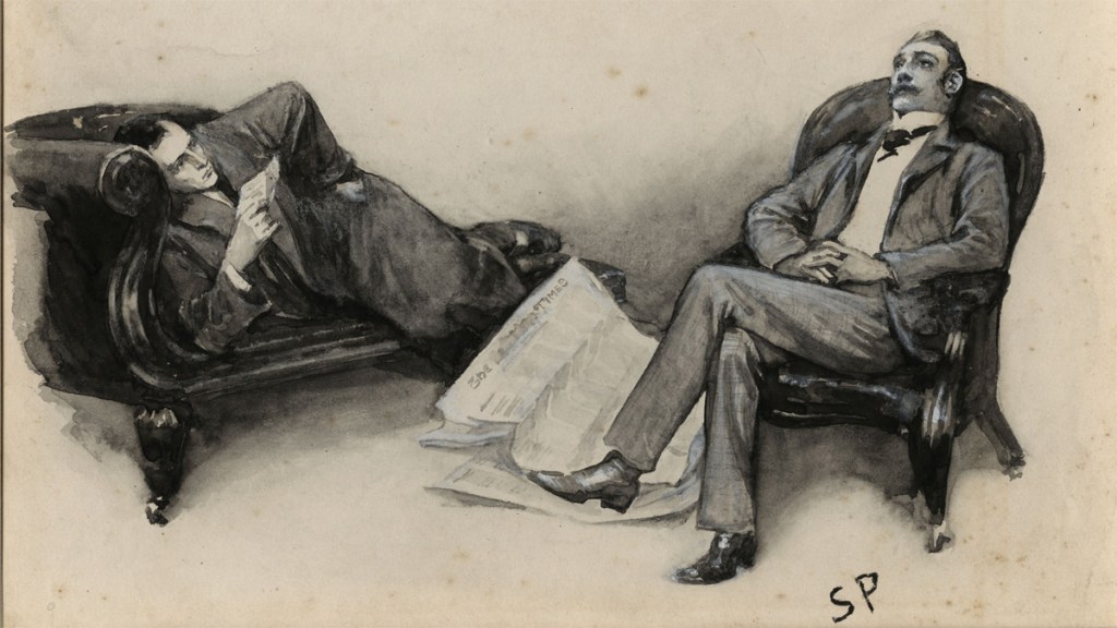 Sherlock Holmes and Watson Paget illustration
