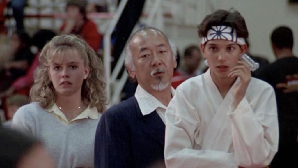 Ralph Macchio and Elisabeth Shue in the Karate Kid (1984)