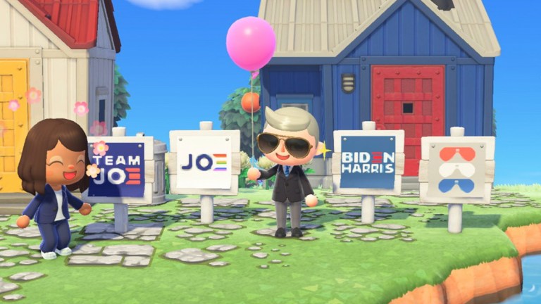 Animal Crossing Joe Biden Sign