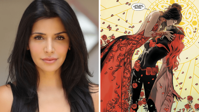 Actress Shivani Ghai & Safiyah and Batwoman Kissing in the comics