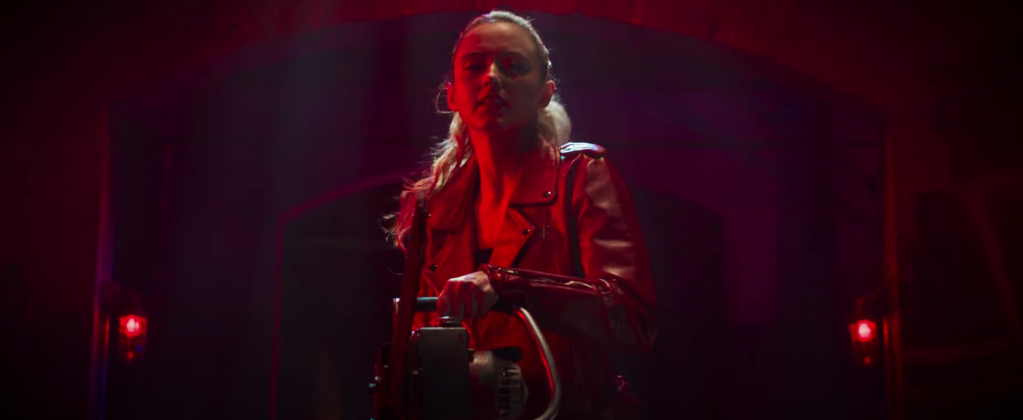 Kathryn Newton with Chainsaw in Freaky