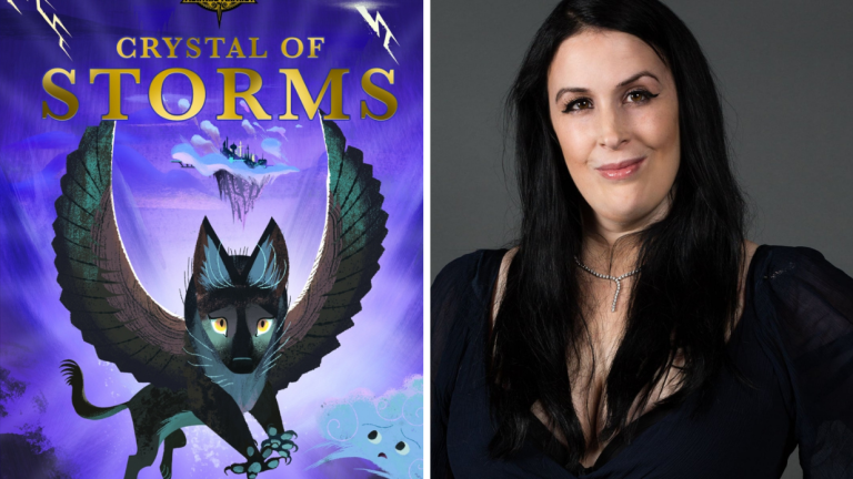 Crystal of Storms Cover and Author Rhianna Pratchett