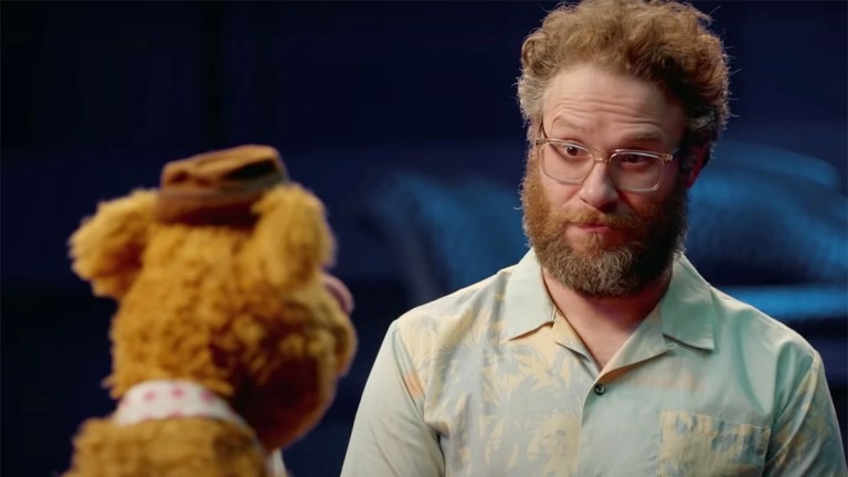 Fozzie interviewed Seth Rogen on Muppets Now