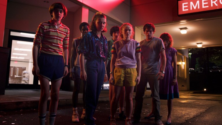 Stranger Things cast from Season 3 episode "E Pluribus Unum"