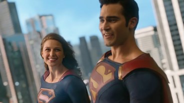 Melissa Benoist as Supergirl, Tyler Hoechlin as Superman; Superman & Lois