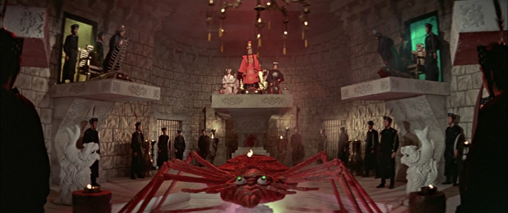 Giant spider in The Web of Death (1976)