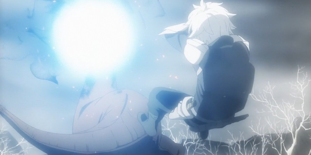 DanMachi Season 1 Episode 9: Bell punches Apollo