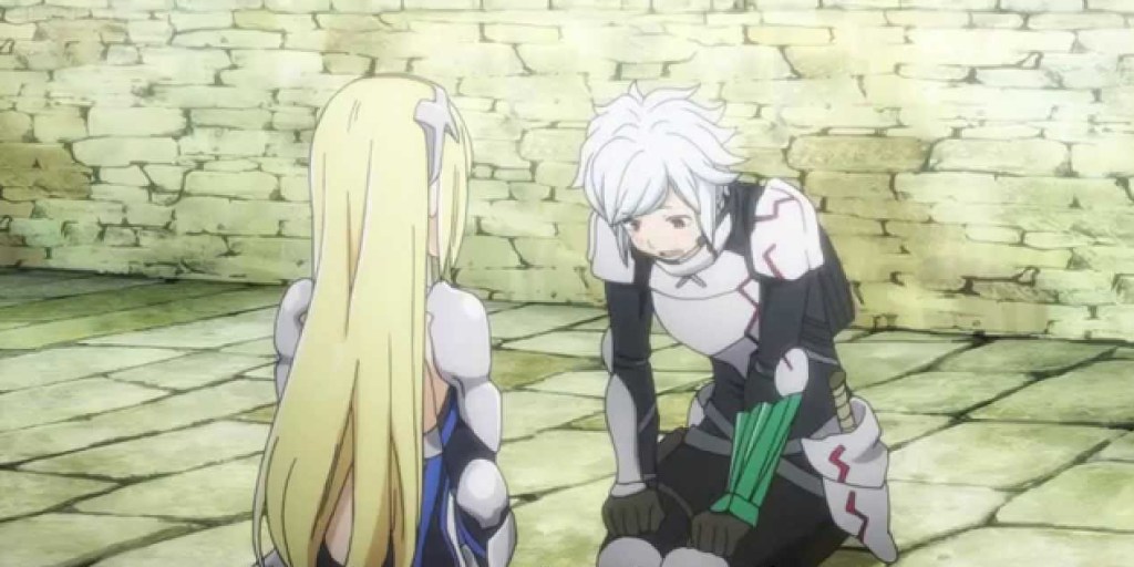 DanMachi Season 1 Episode 7, Bell trains with Ais