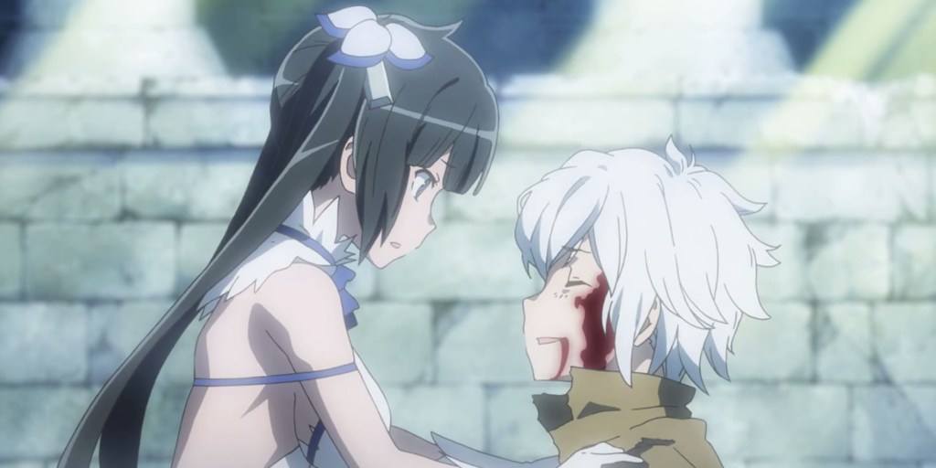 DanMachi Season 1 Episode 1: Bell's powers awaken