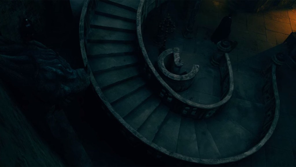 Castle Dracula stone staircase dragon