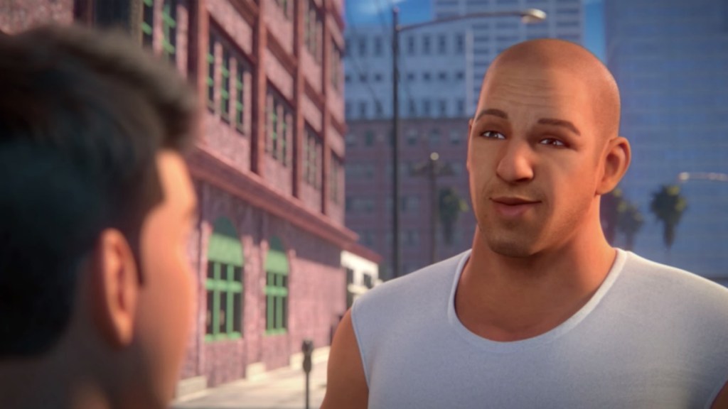 Vin Diesel in Fast and Furious: Spy Racer