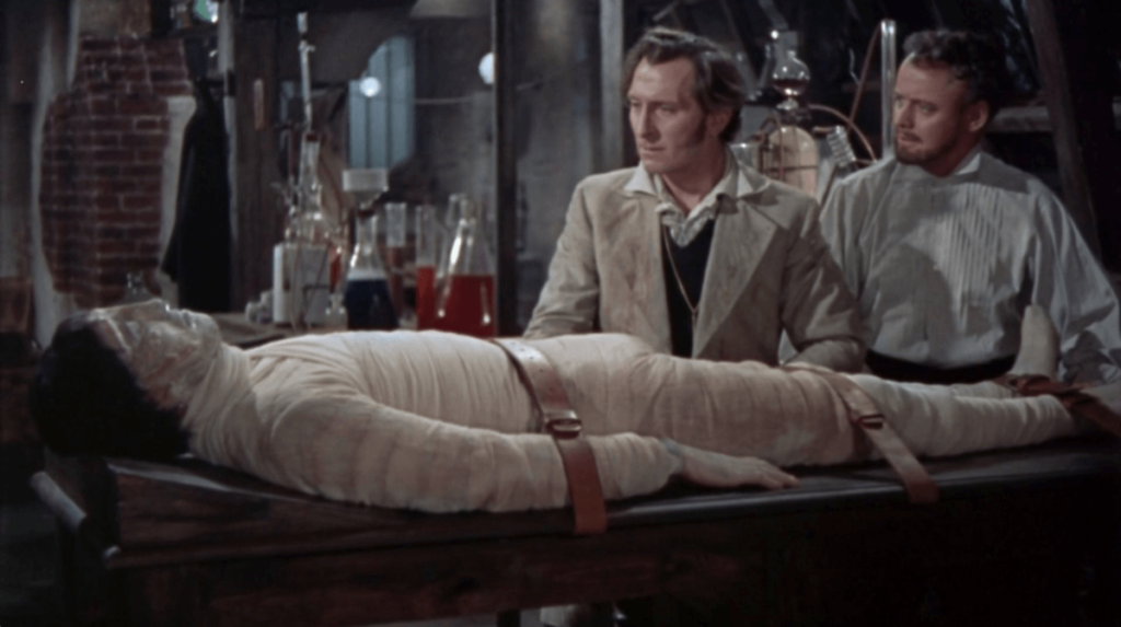 Peter Cushing in The Curse of Frankenstein