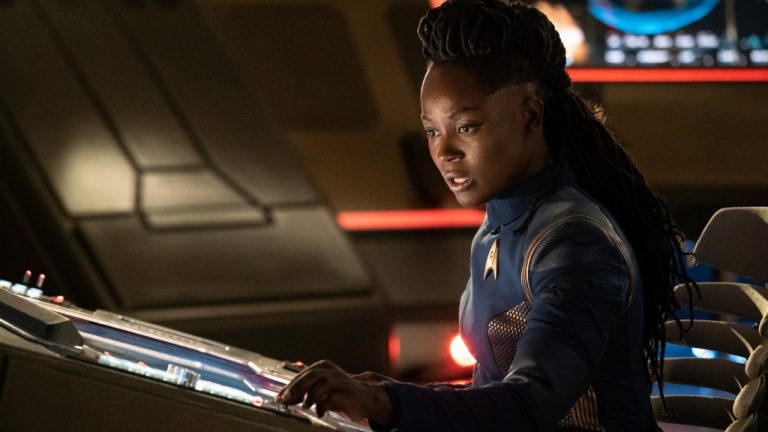 Oyin Oladejo as Lt. Joann Owosekun in Star Trek: Discovery Season 3 Episode 2