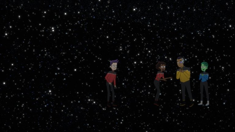 The Cast of Star Trek: Lower Decks Episode 9 in Space