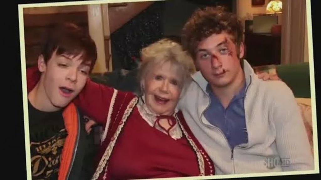 Ian and Lip with Great Aunt Ginger in Shameless