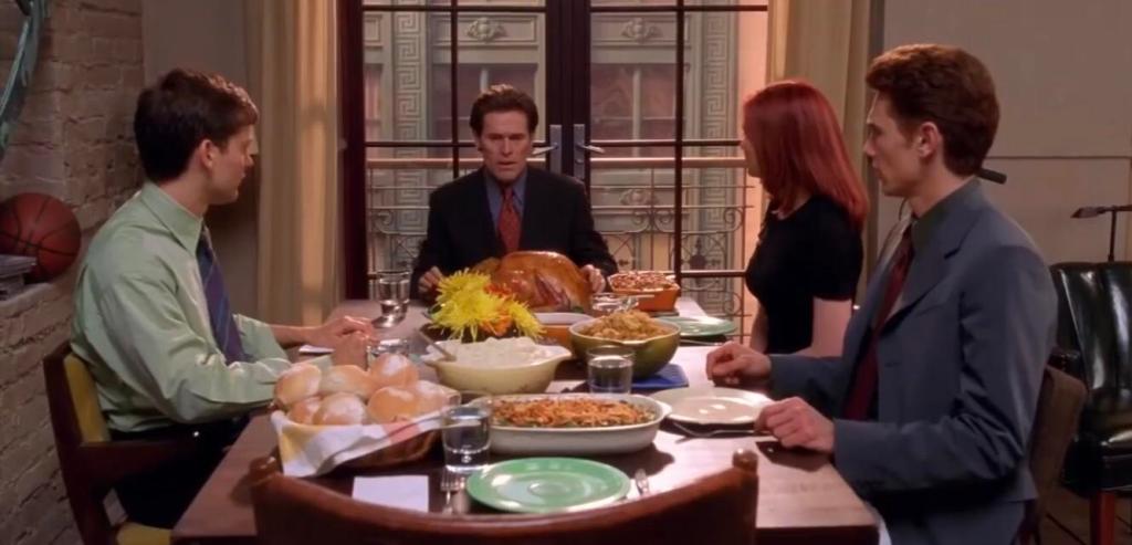Tobey Maguire and Willem Dafoe in Spider-Man Thanksgiving
